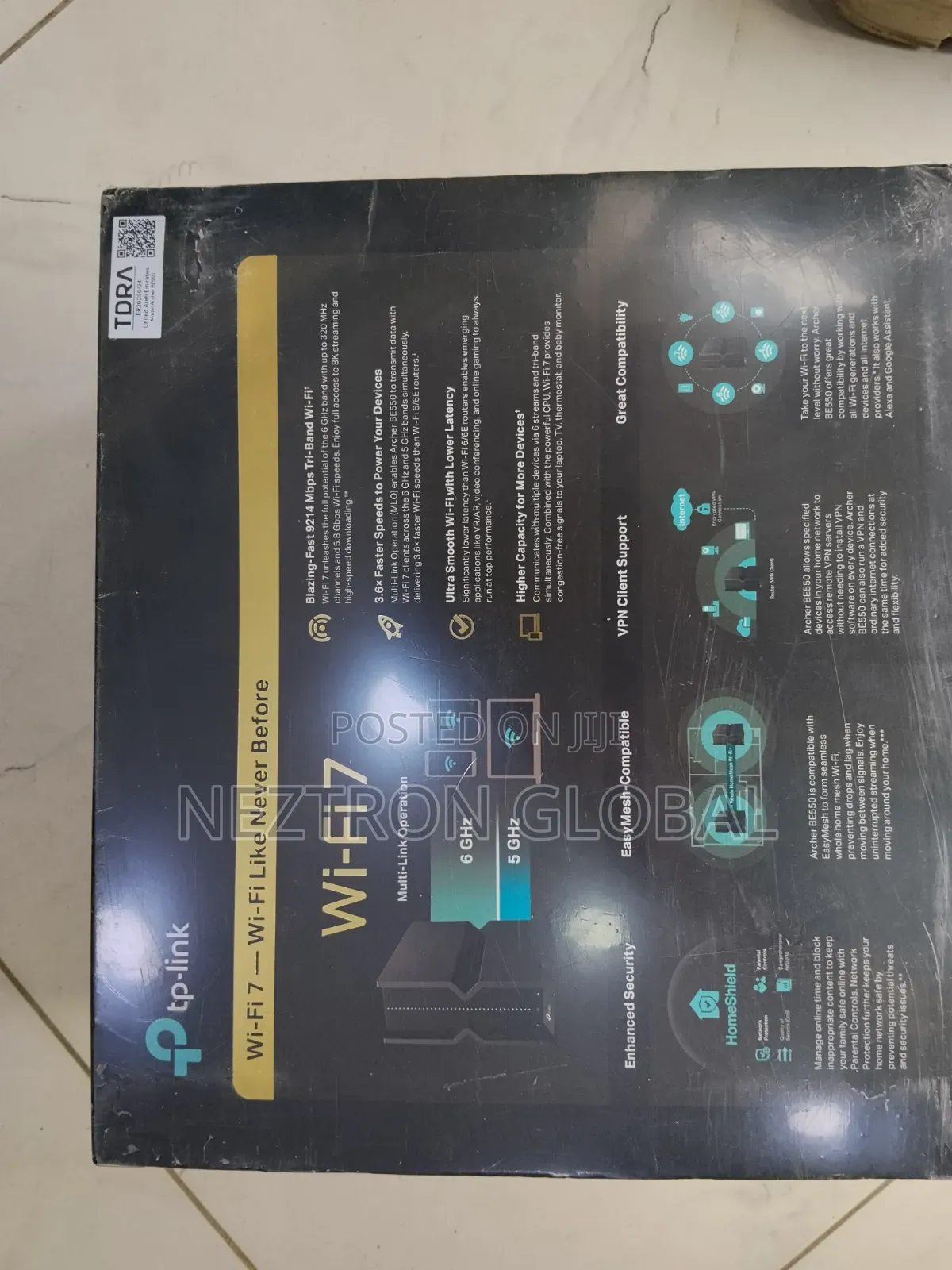 TP-Link Be9300.wifi 7 Router (Archer 550)