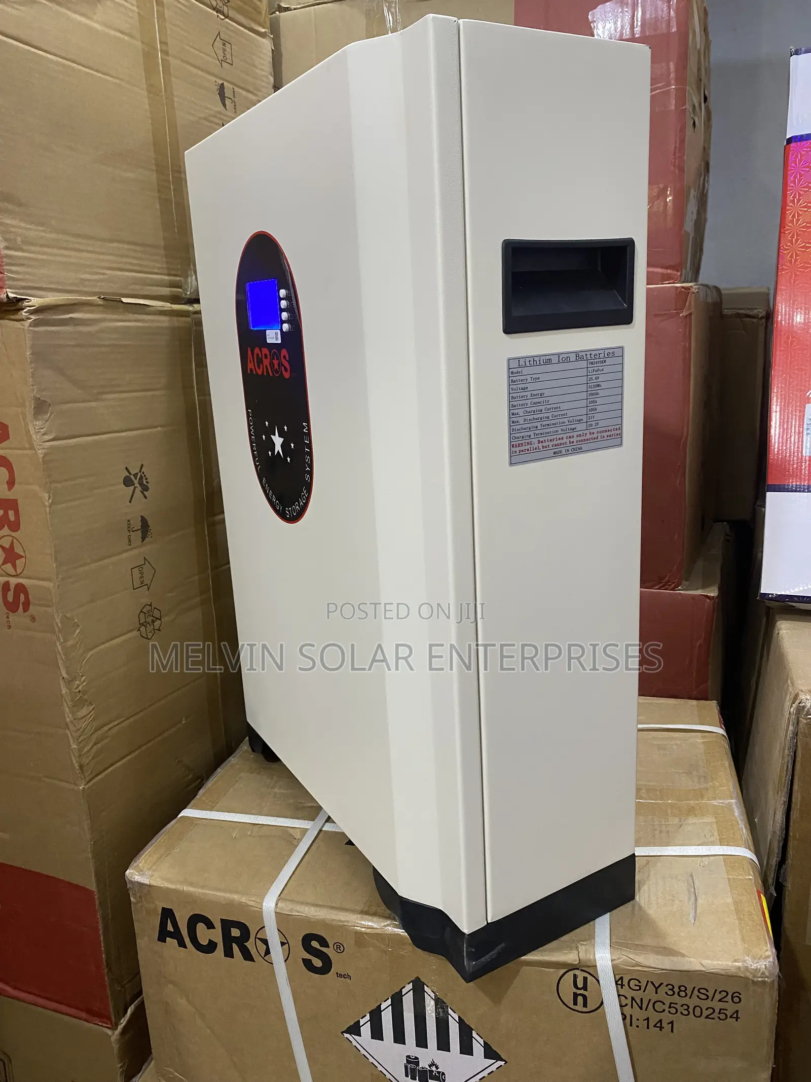 5kwh 25.6v Across Tech Solar Lithium Ion Phosphate Batteries Available