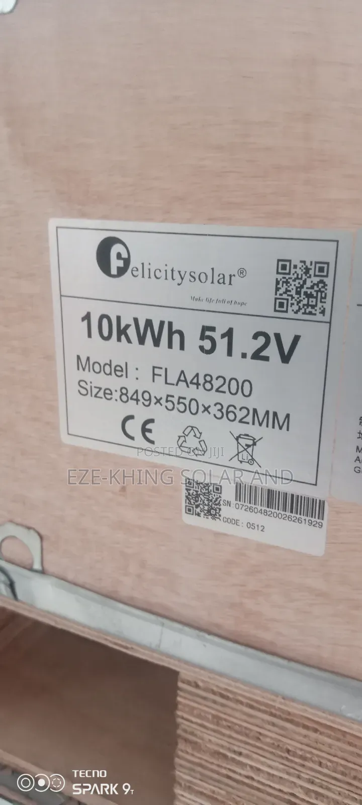 10kwh Felicity Lithium Battery