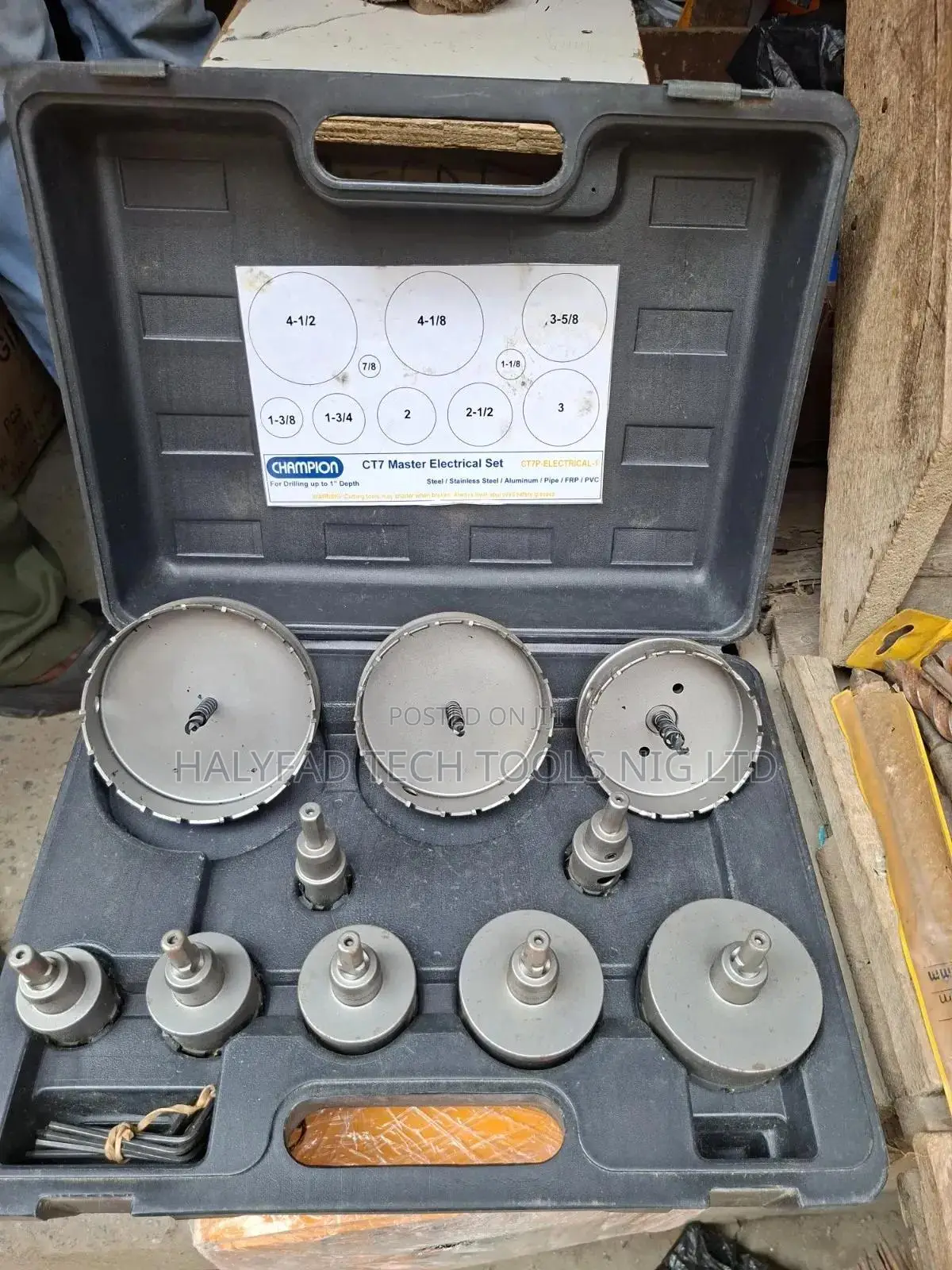 10 PCS Champion Ct7 Master Carbide- Tripped Hole Saw Set