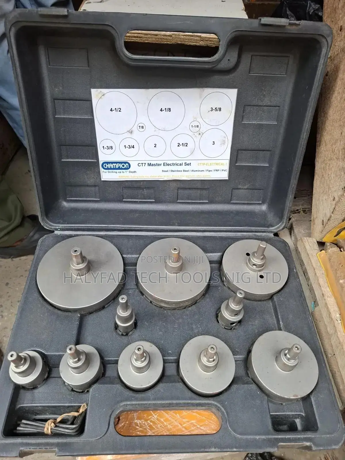 10 PCS Champion Ct7 Master Carbide- Tripped Hole Saw Set