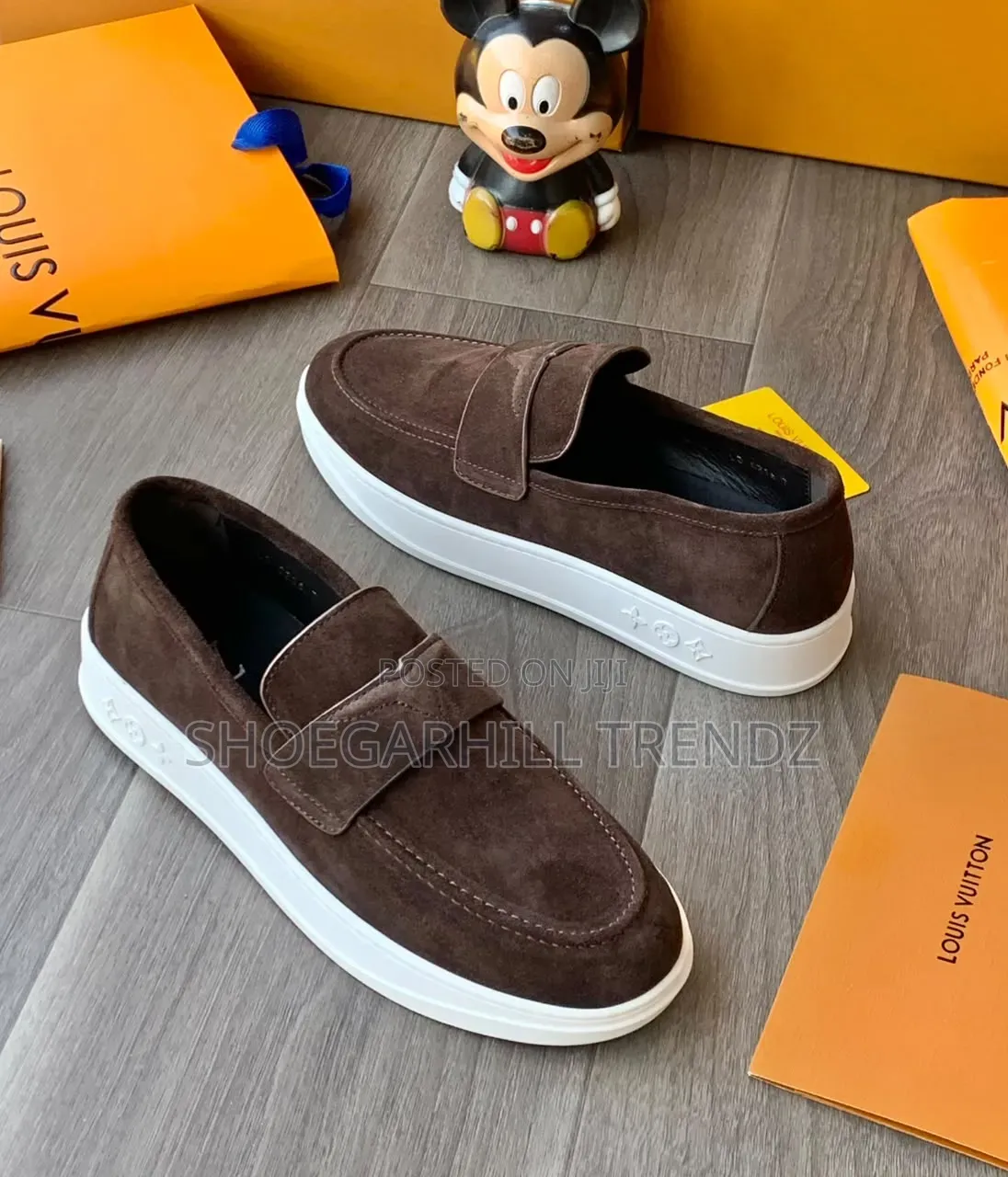 LV Paris Leather and Suede Hybrid Loafers for Men – Luxury Wear