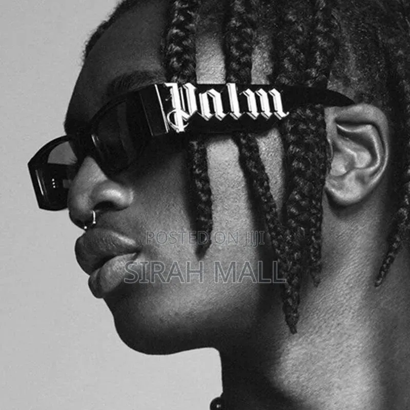 Palm Y2K Futuristic Sunglasses Black
