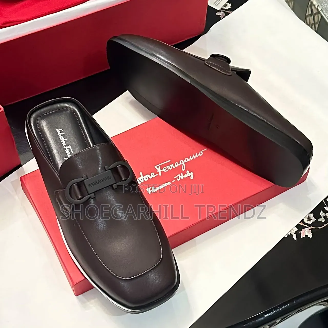 Lv Men Buckle Half Shoes