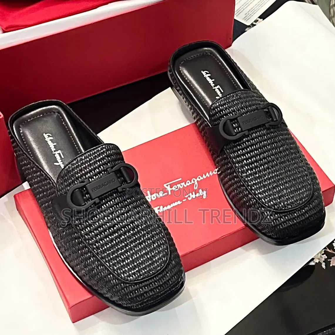 Lv Men Buckle Half Shoes