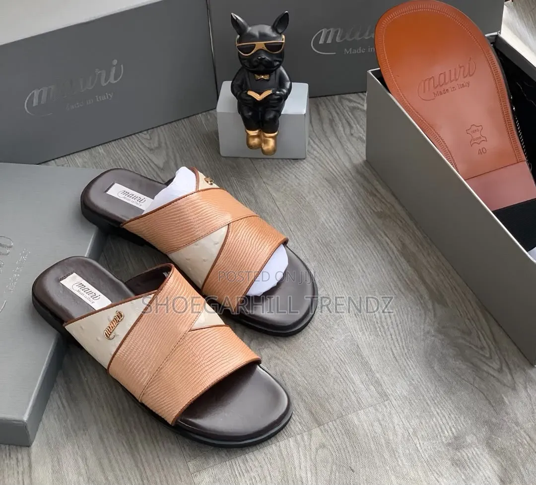 Maurizo Leather Palm Slippers in Versatile Designs