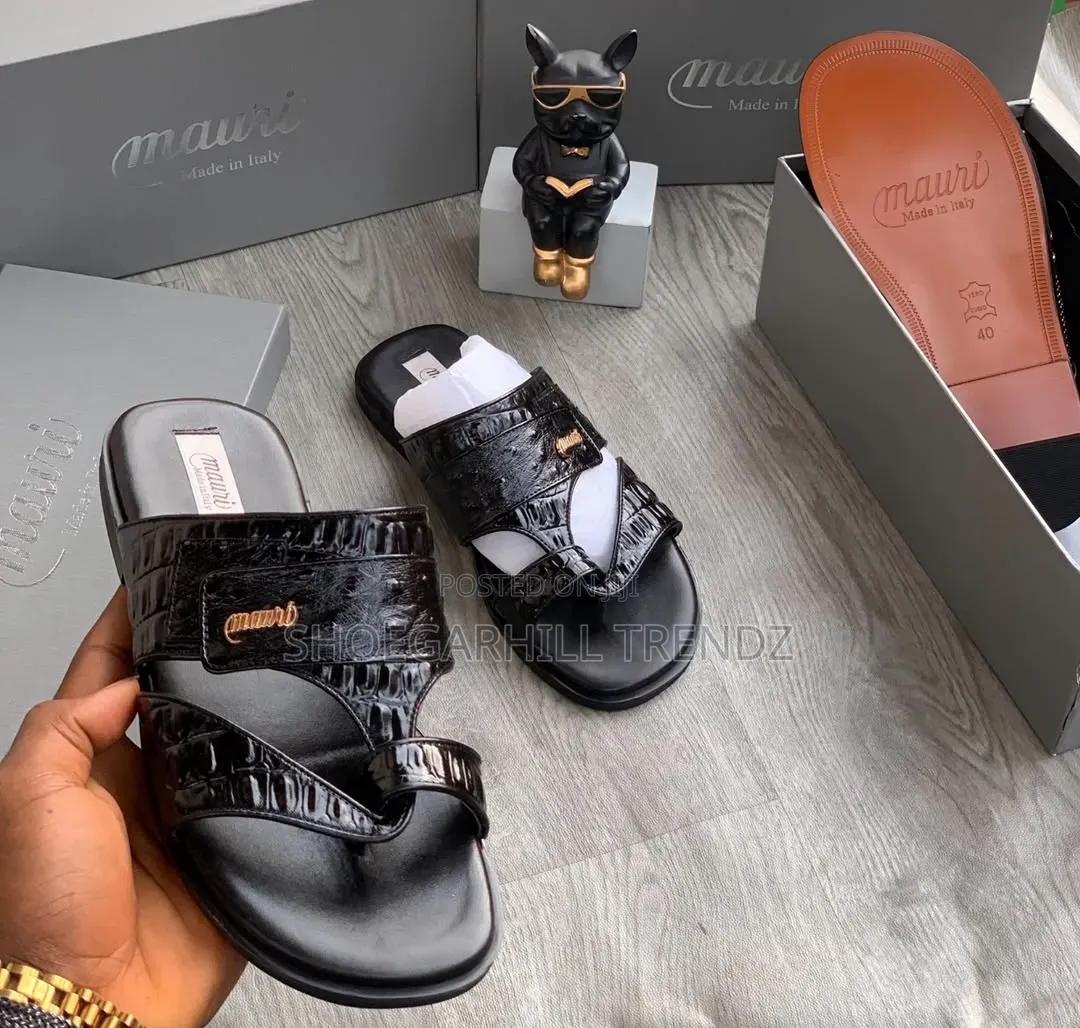 Maurizo Leather Palm Slippers in Versatile Designs