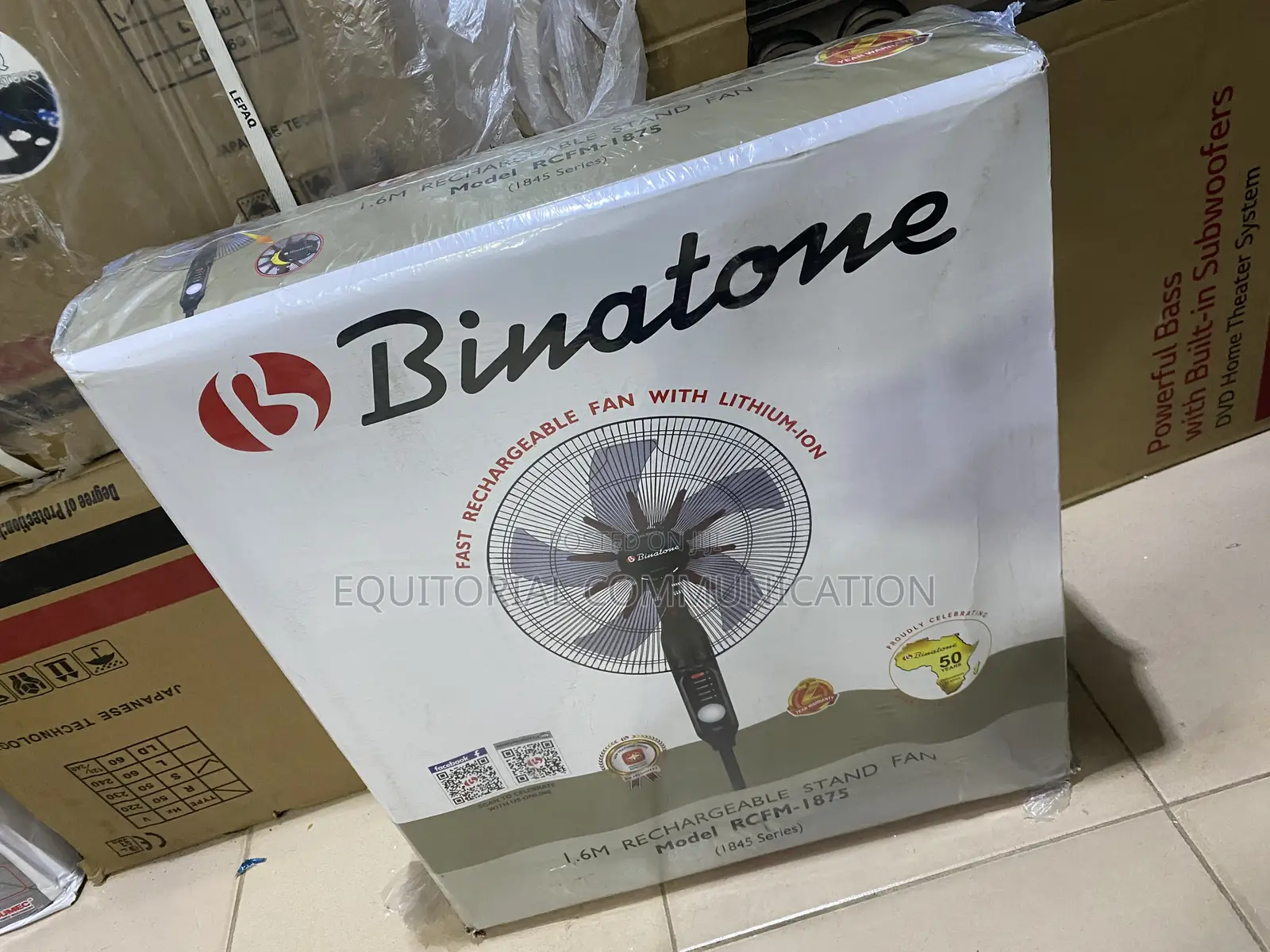Binatone RCFM-1875 Rechargeable Standing Fan 1.6 Metres