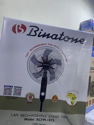 Binatone 1.6M Floor Fan With Rechargeable Power