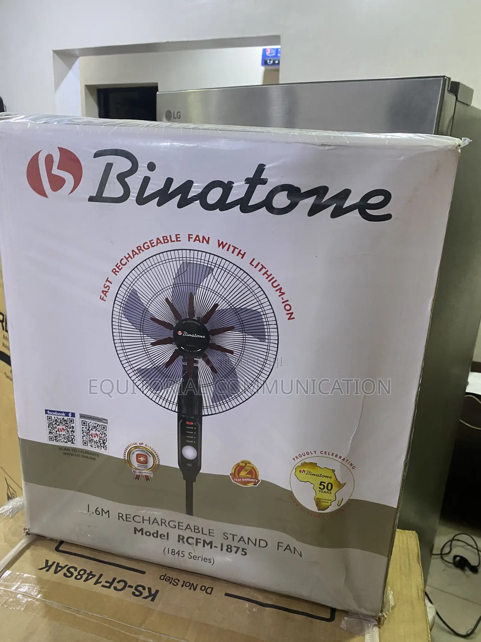 Binatone RCFM-1875 Rechargeable Fan for Home and Office