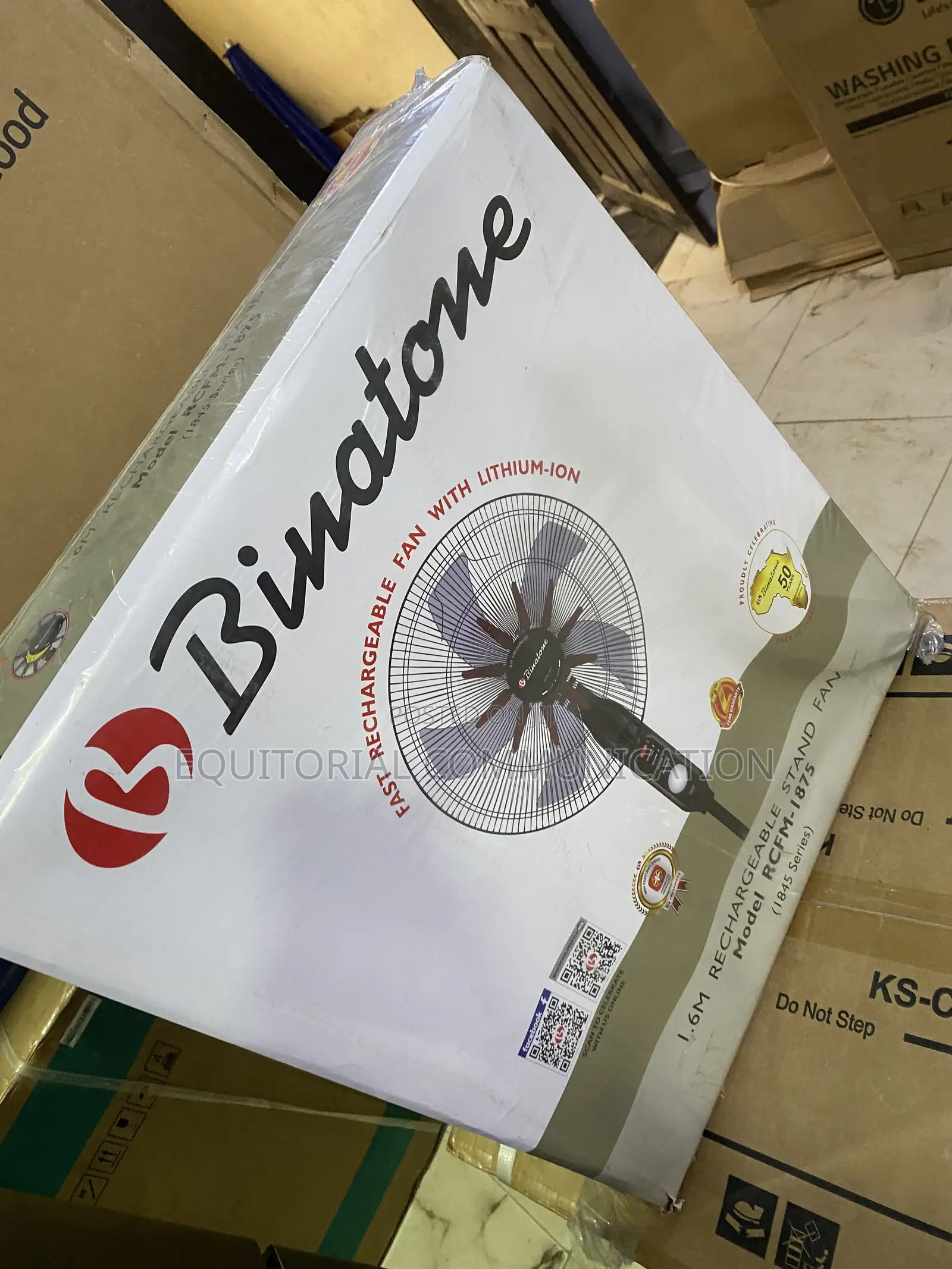 Binatone RCFM-1875 Freestanding Rechargeable Fan