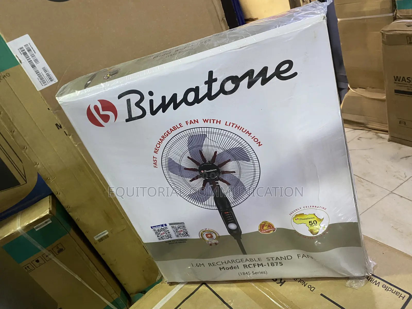 Binatone RCFM-1875 Freestanding Rechargeable Fan