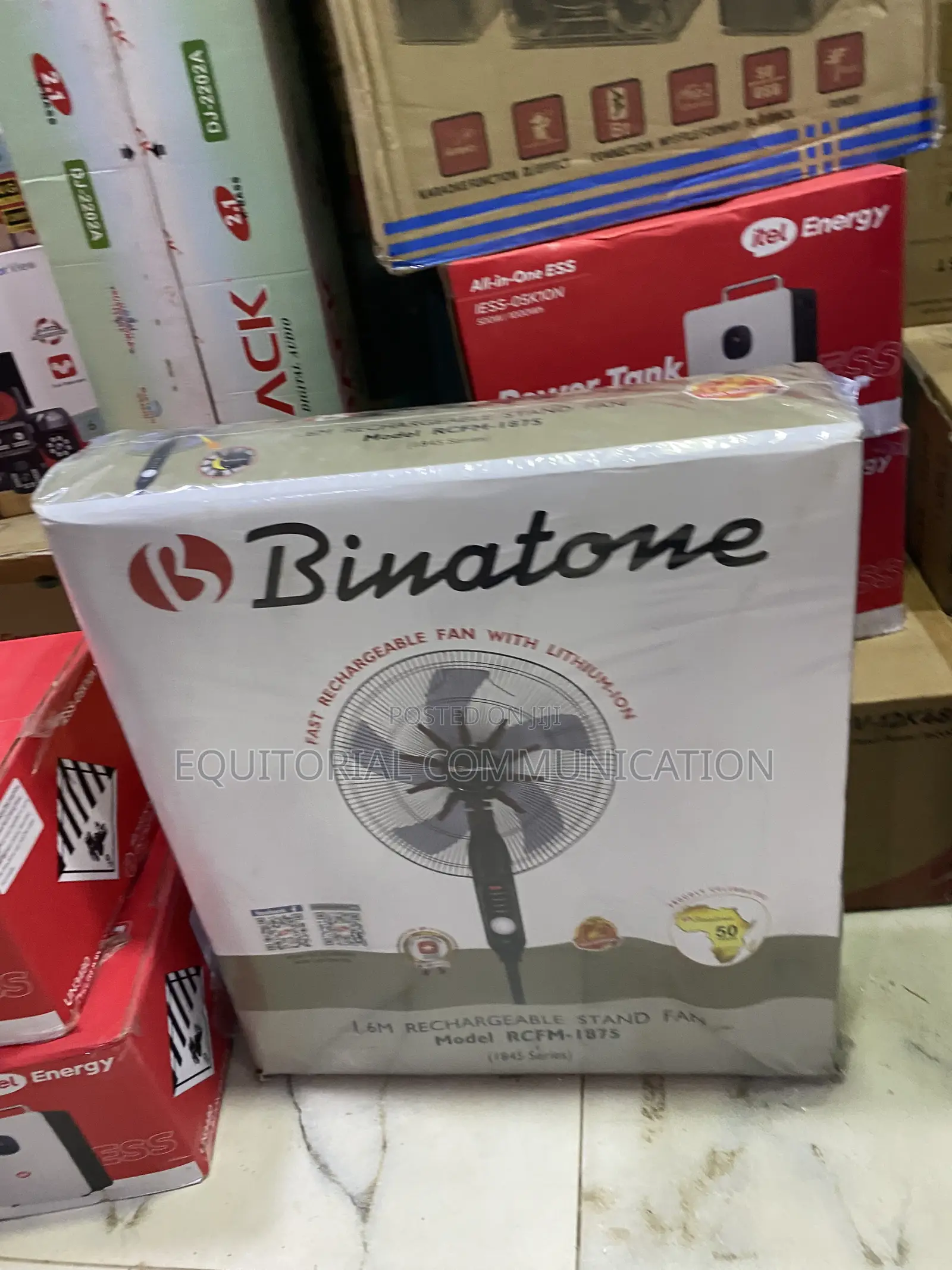 Binatone RCFM-1875 Portable Rechargeable Stand Fan