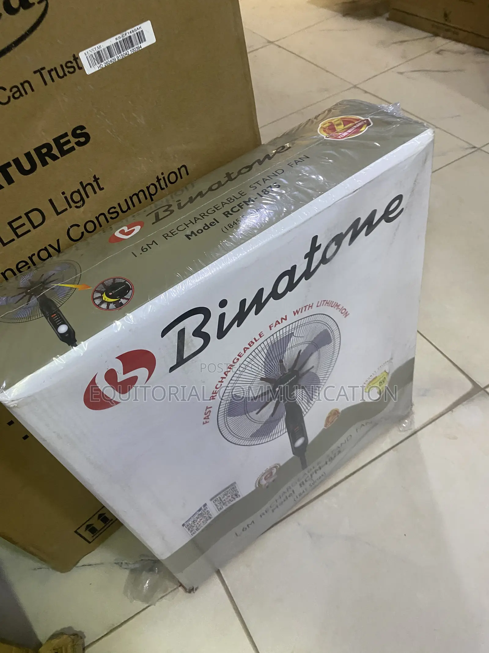 Binatone RCFM-1875 Rechargeable Pedestal Fan for Home