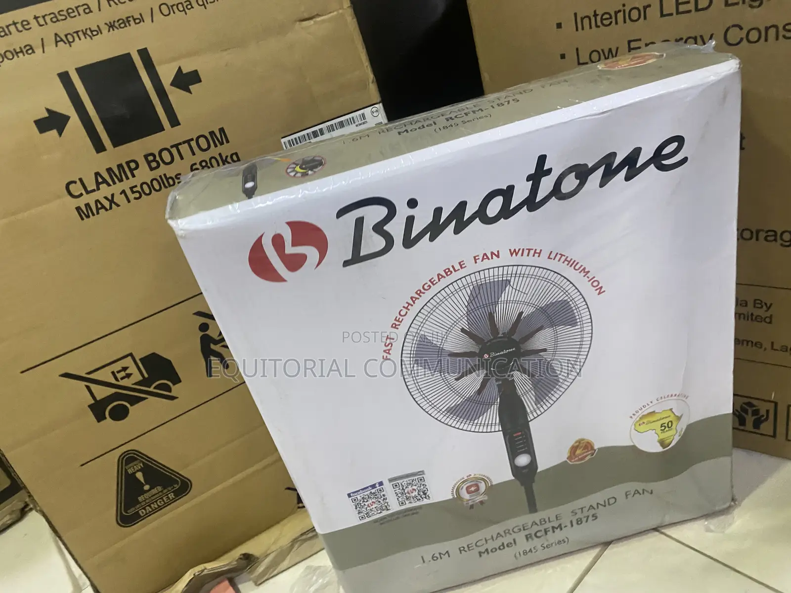 Binatone RCFM-1875 Rechargeable Personal Cooling Stand Fan