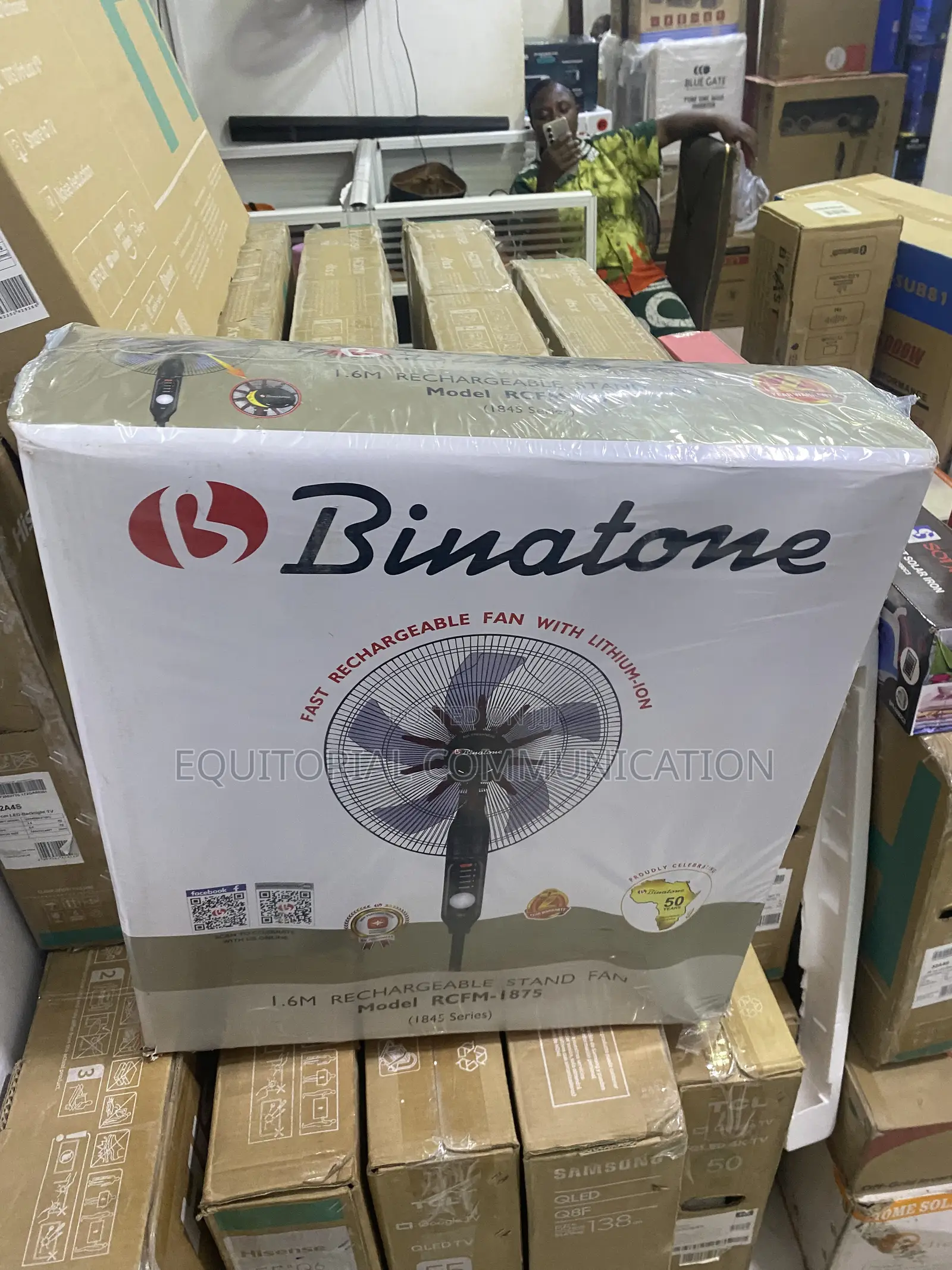 Binatone 1.6M Rechargeable Fan for Bedroom Cooling