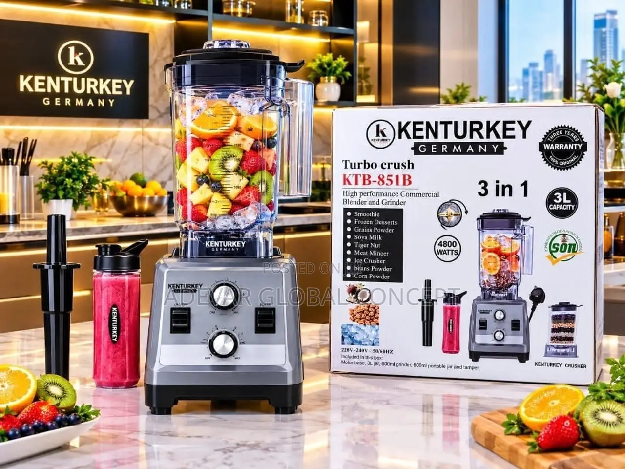 3in1 Kenturkey Turbocrush Blender