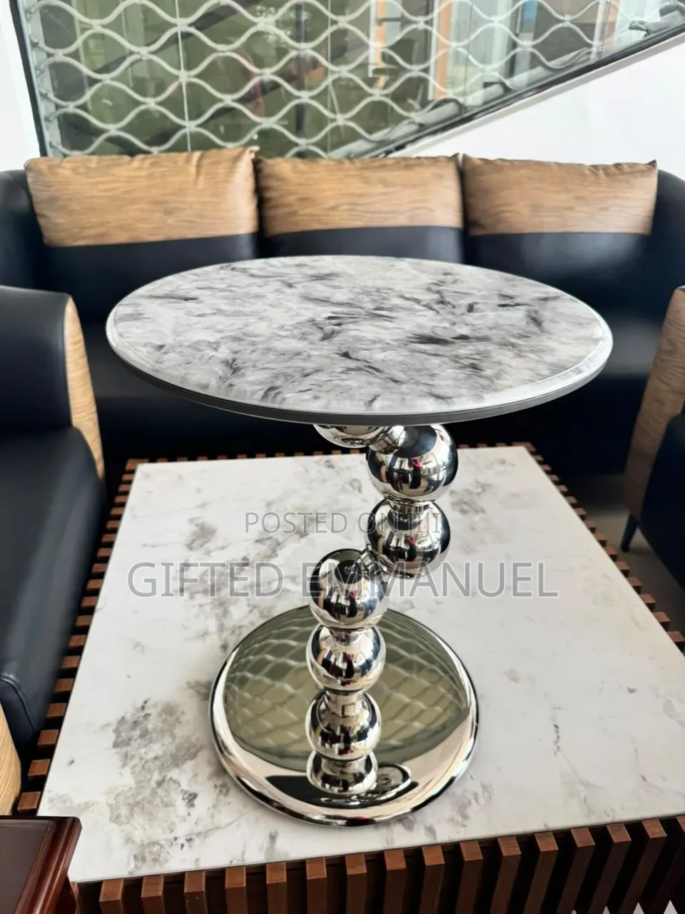Marble Top Side Stool