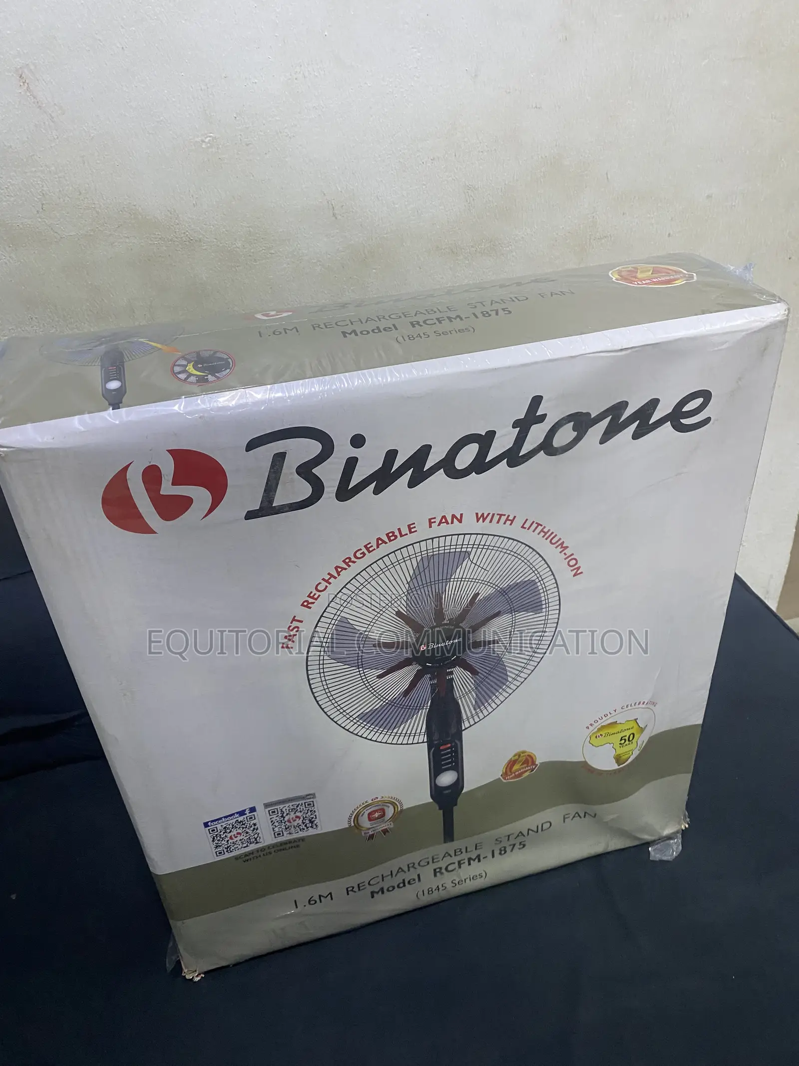 Binatone RCFM-1875 Rechargeable Floor Fan for Indoor Spaces
