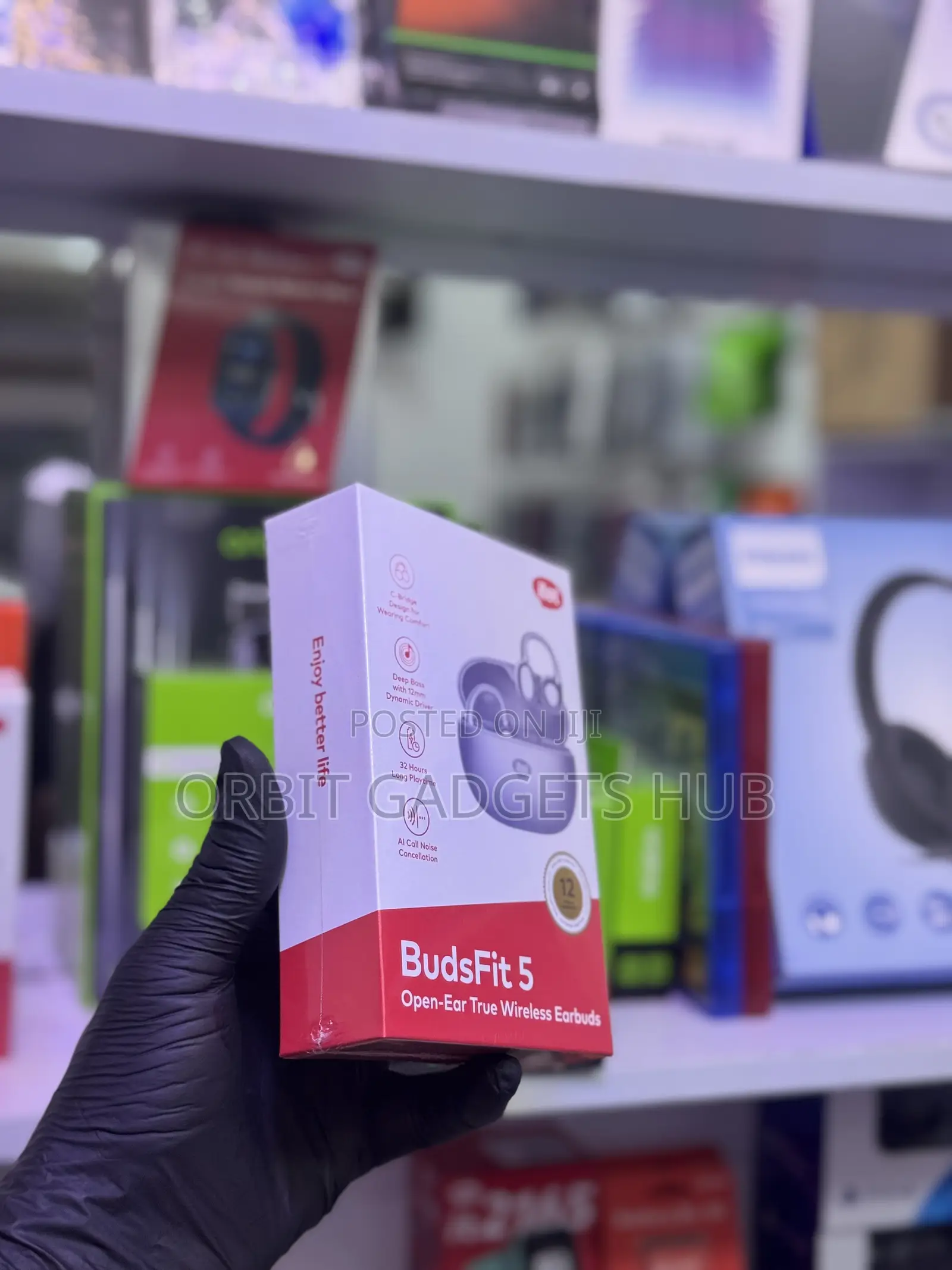 Itel BudsFit 5 Open-Ear Wireless Earbuds – AI Noise Cancellation