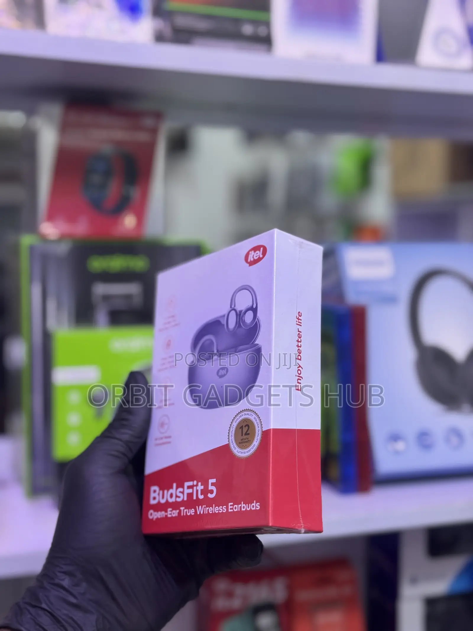 Itel BudsFit 5 Open-Ear Wireless Earbuds – AI Noise Cancellation