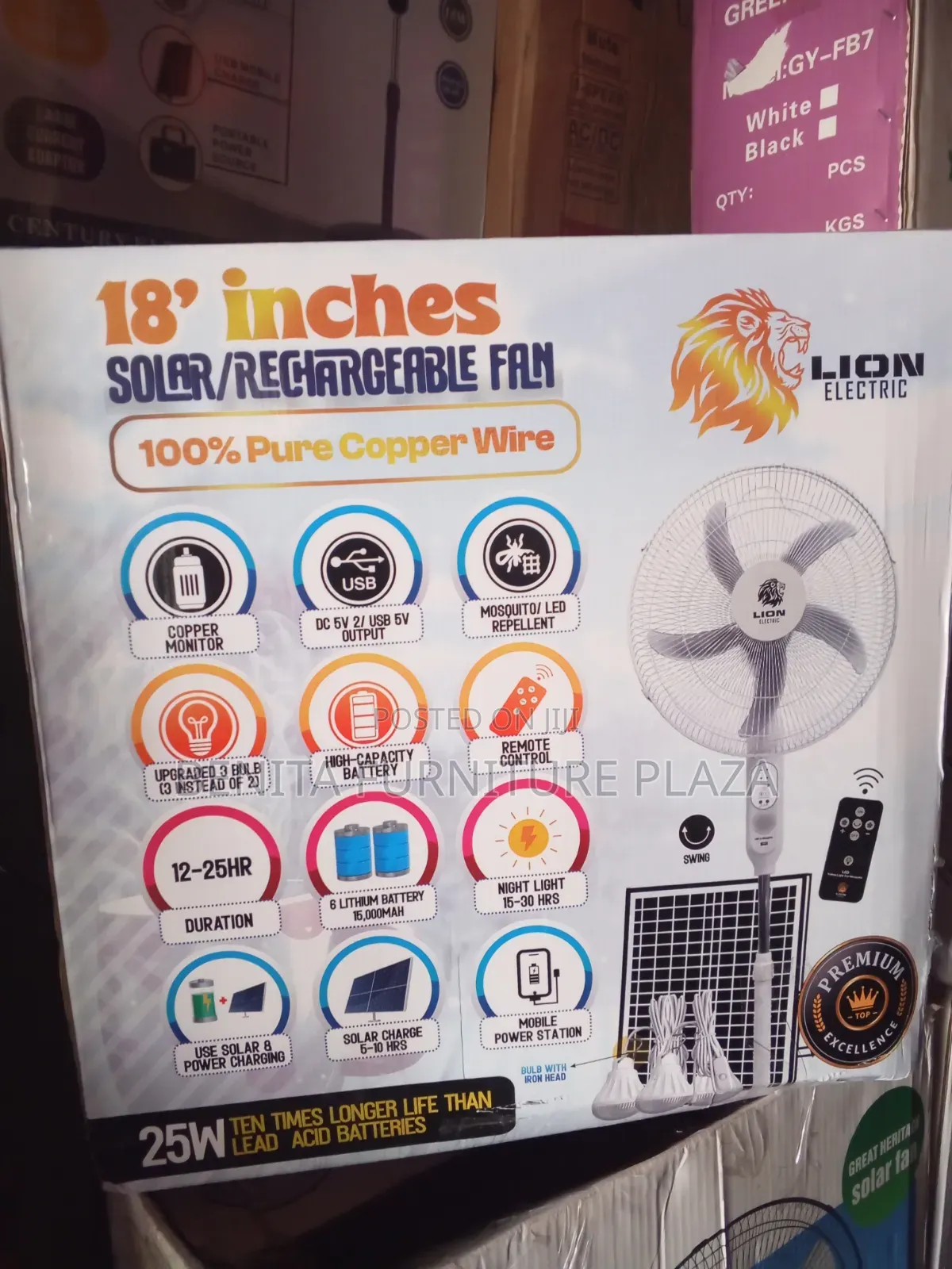 18inch Solar Fan for Sale
