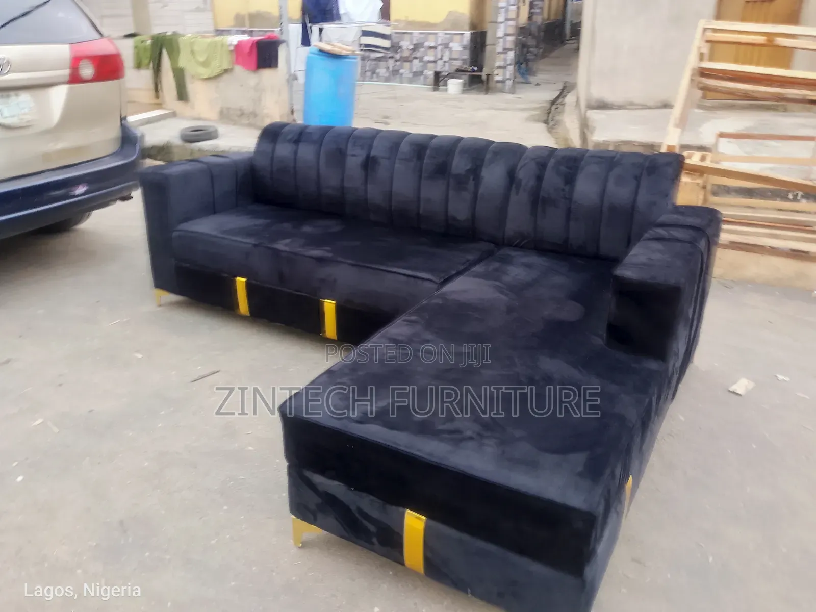 Black Sofas Set