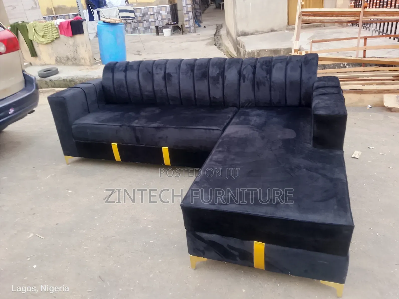 Black Sofas Set