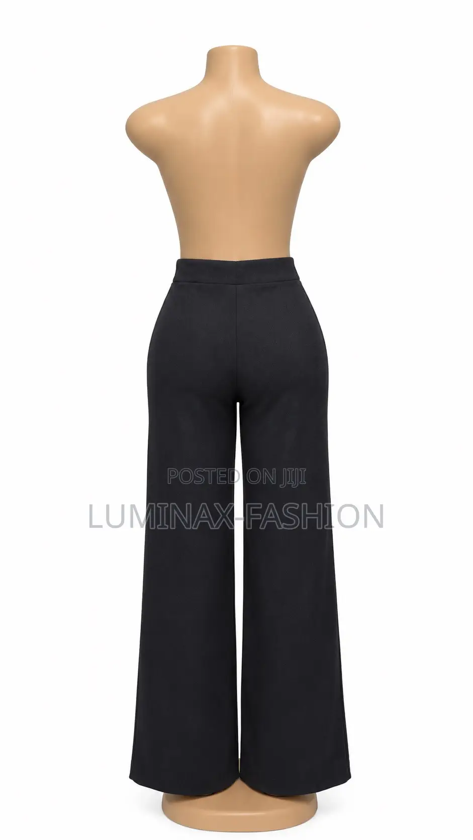 High-Waisted Red Wide-Leg Pants With Gold Statement Belt