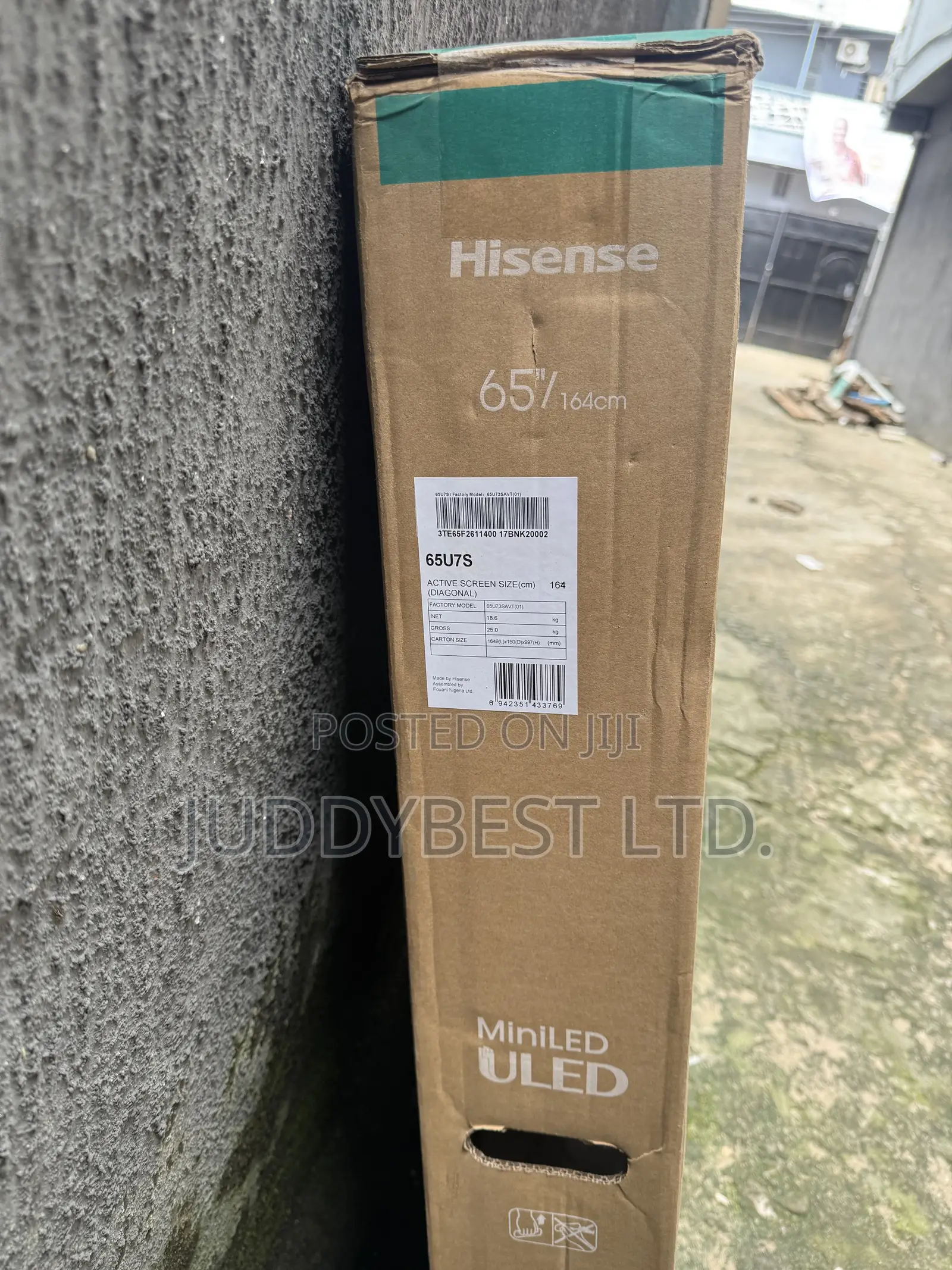 Hisense TV ULED 65” U7S 4K Smart TV Mini-Led 144Hz Hi-Qled Gaming TV
