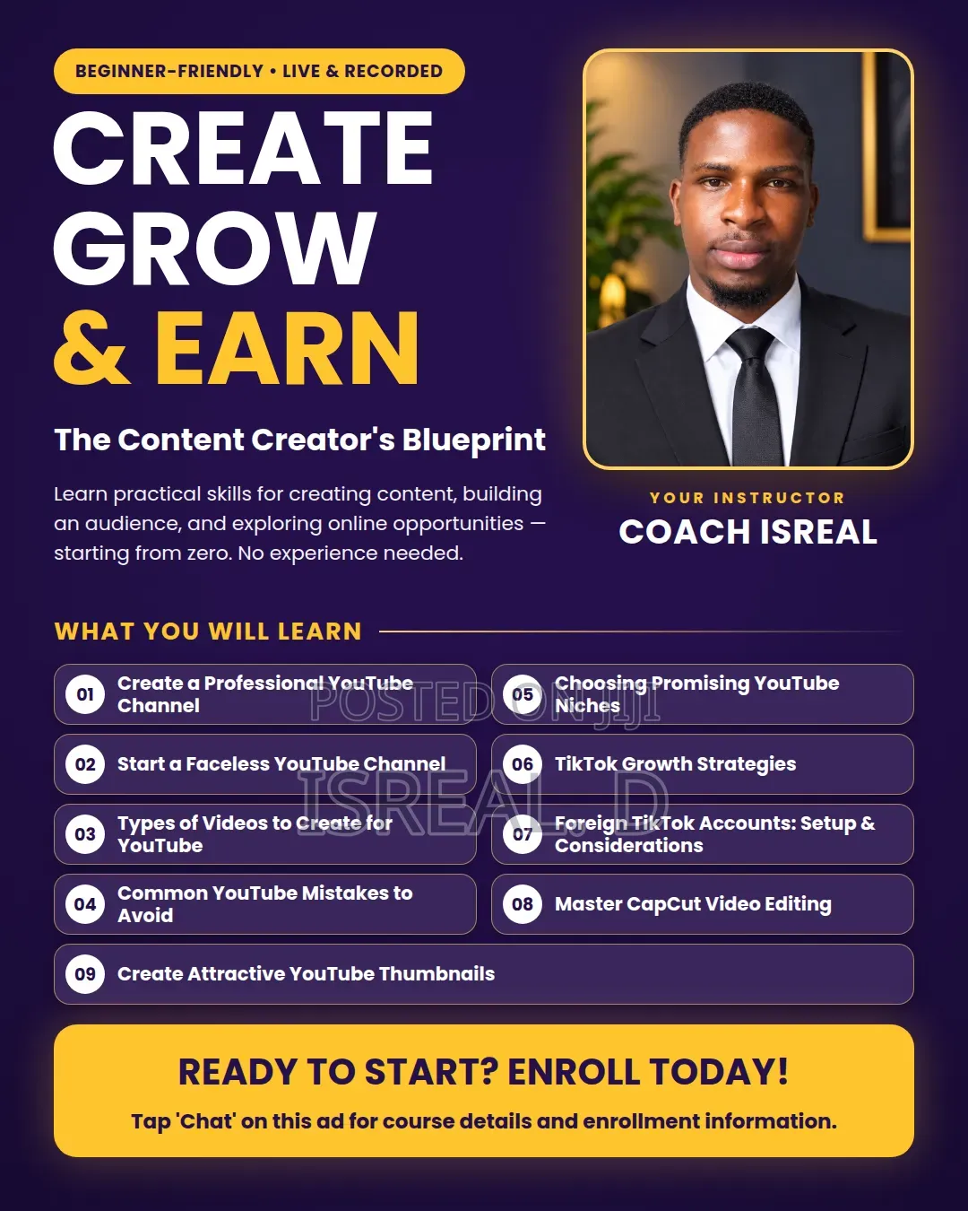 Create, Grow & Earn — Learn Digital Content Creation From Zero
