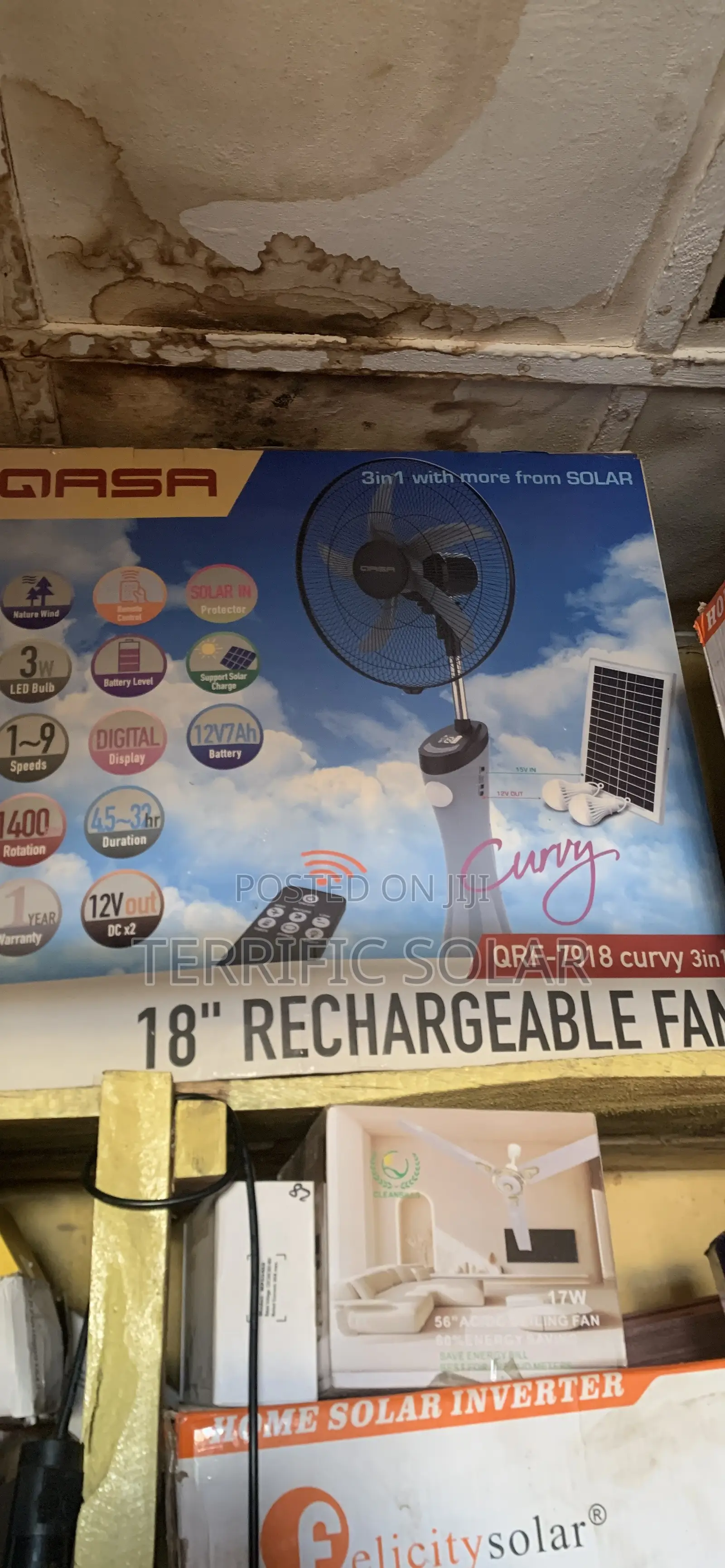 “18” Solar Standing Fan