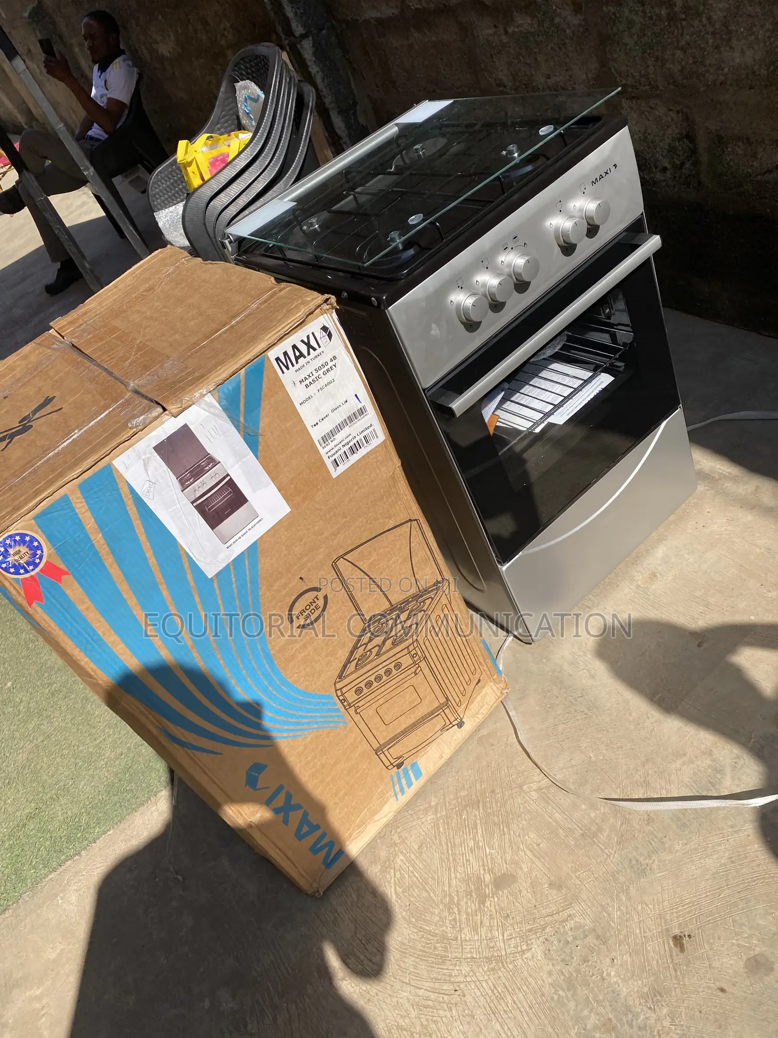 MAXI FSC40G2 Compact 50x50cm Gas Cooker With 4 Burners and Oven