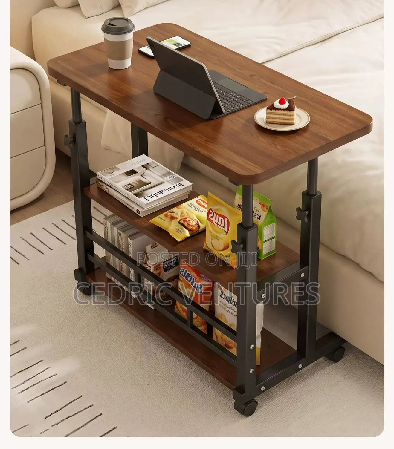 3 Layer Movable Adjustable Laptop Table - 80cm X 40cm