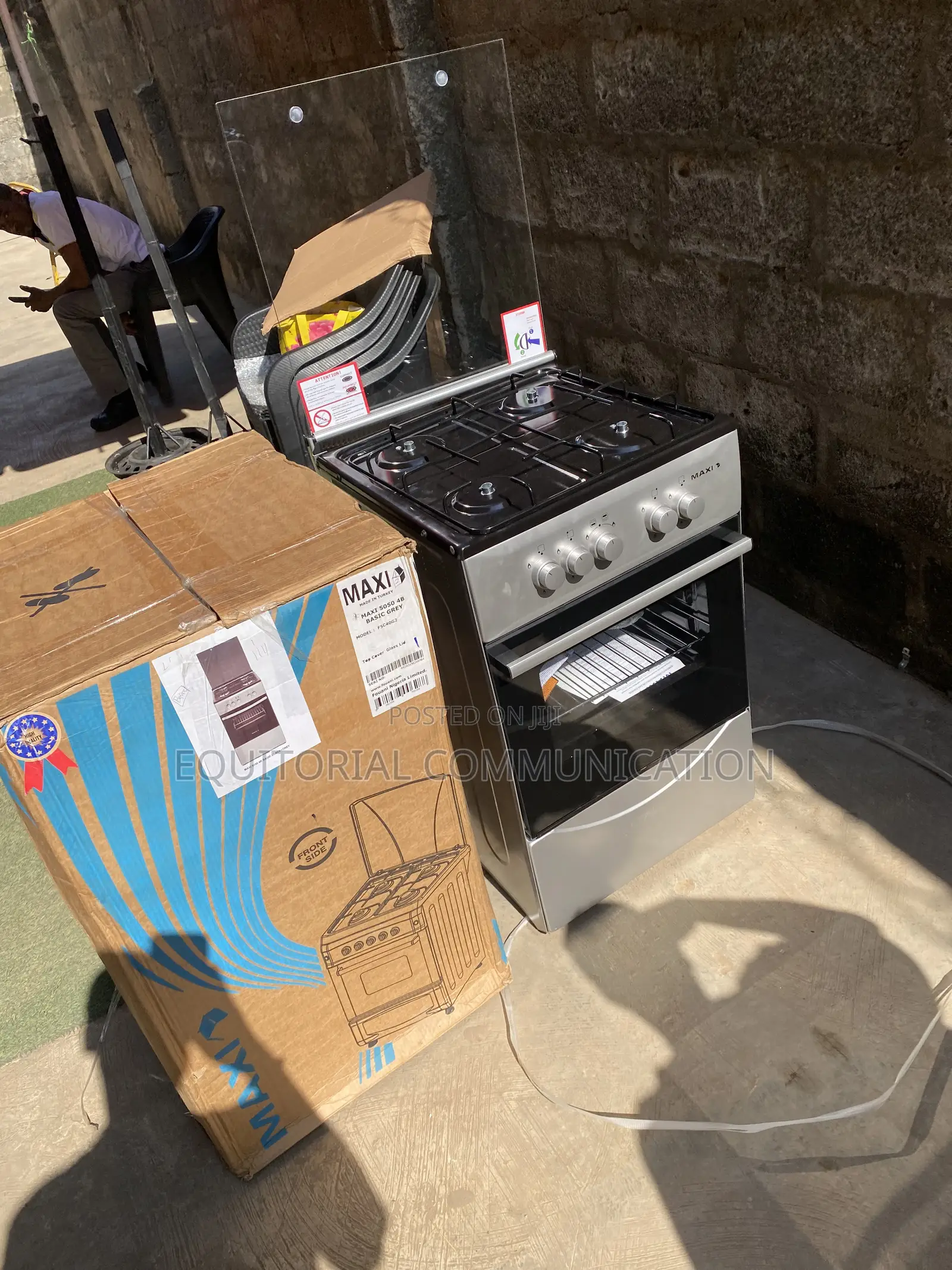 MAXI 50x50cm FSC40G2 Household Gas Cooker and Oven, 4 Burners