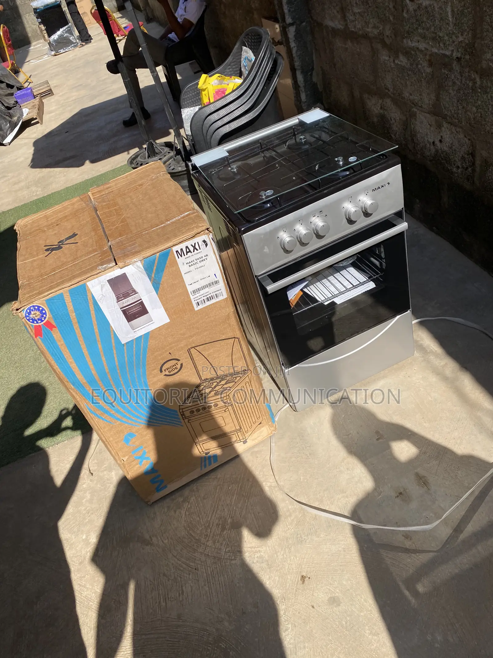 MAXI 50x50cm FSC40G2 Household Gas Cooker and Oven, 4 Burners