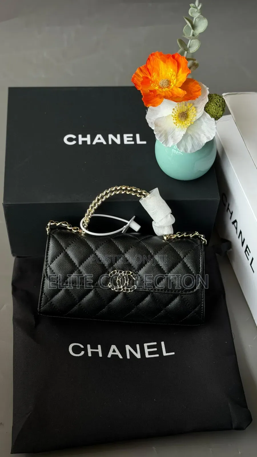 Luxury Chanel Cavier Leather Coco Mini Bag Colors: Burgundy