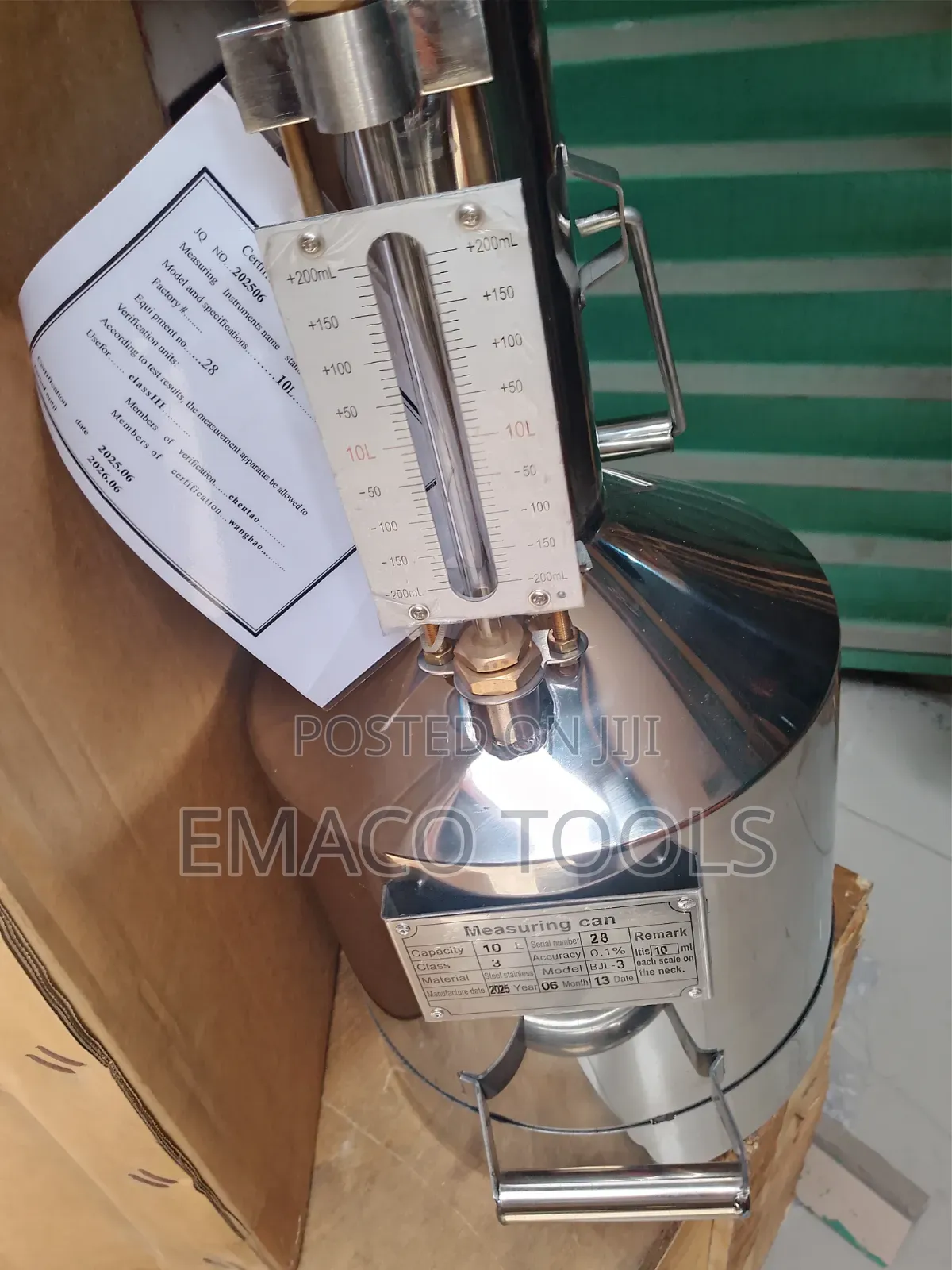 Stainless Steel Fuel Measuring Can