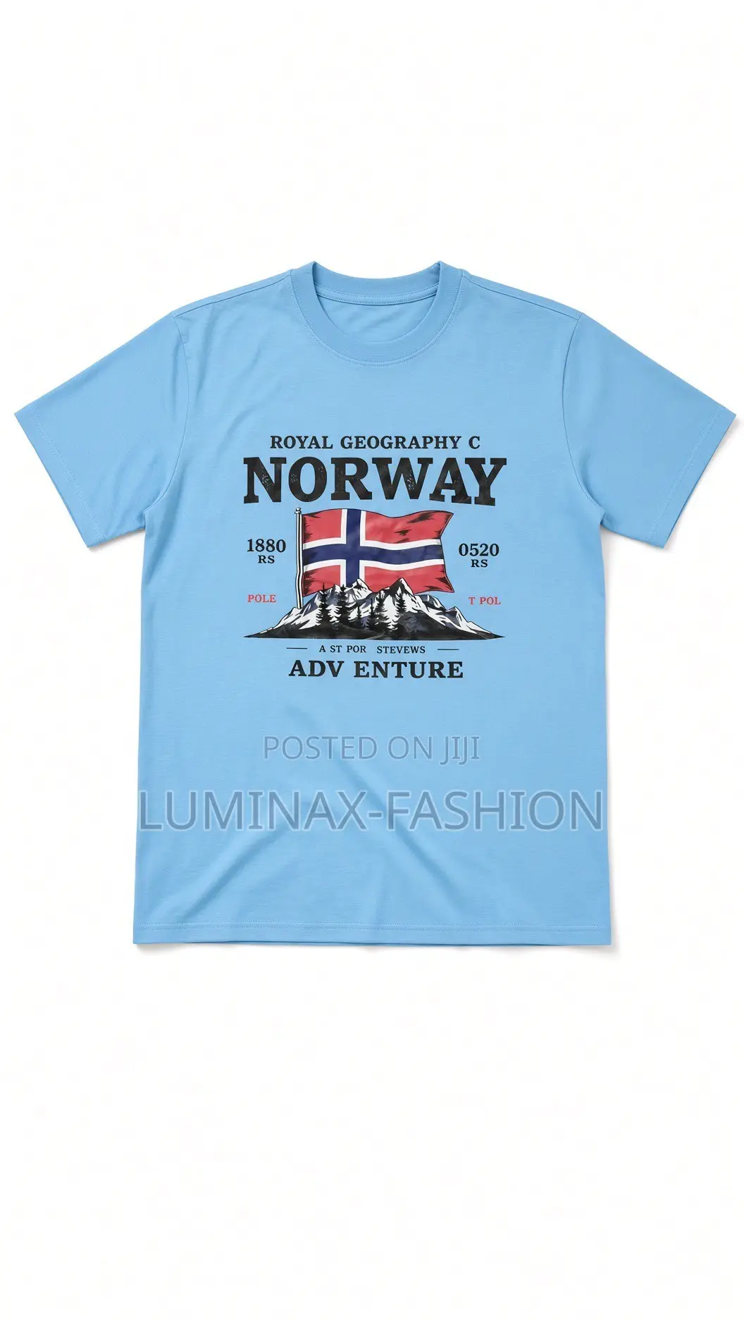 Men’s Norway Graphic Print Short Sleeve Crew Neck T-Shirt