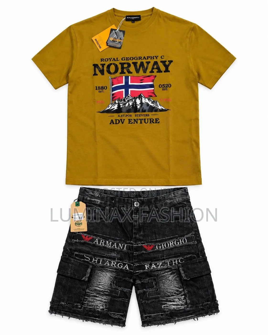 Men’s Norway Graphic Print Short Sleeve Crew Neck T-Shirt