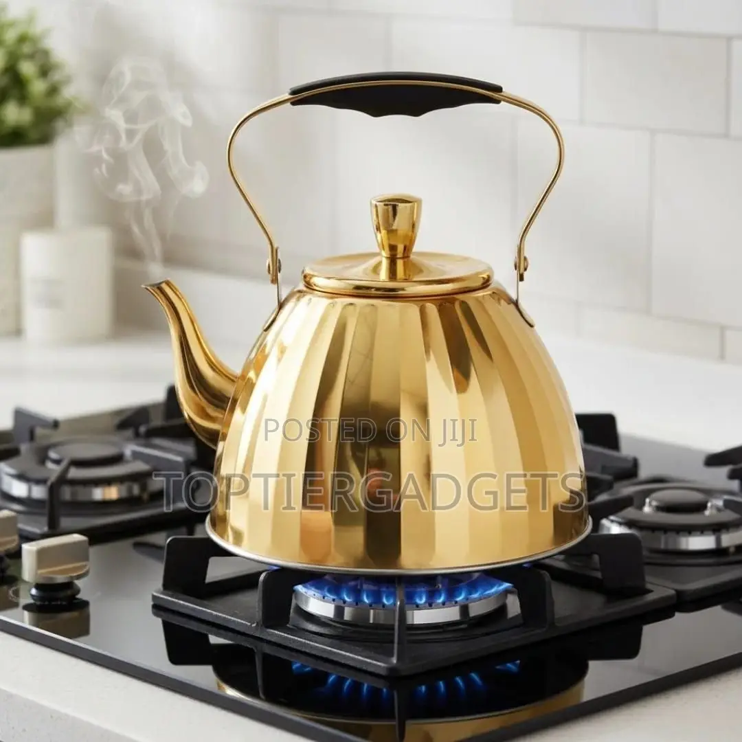 Luxury Stainless Steel Gold Whistling Kettle 3L
