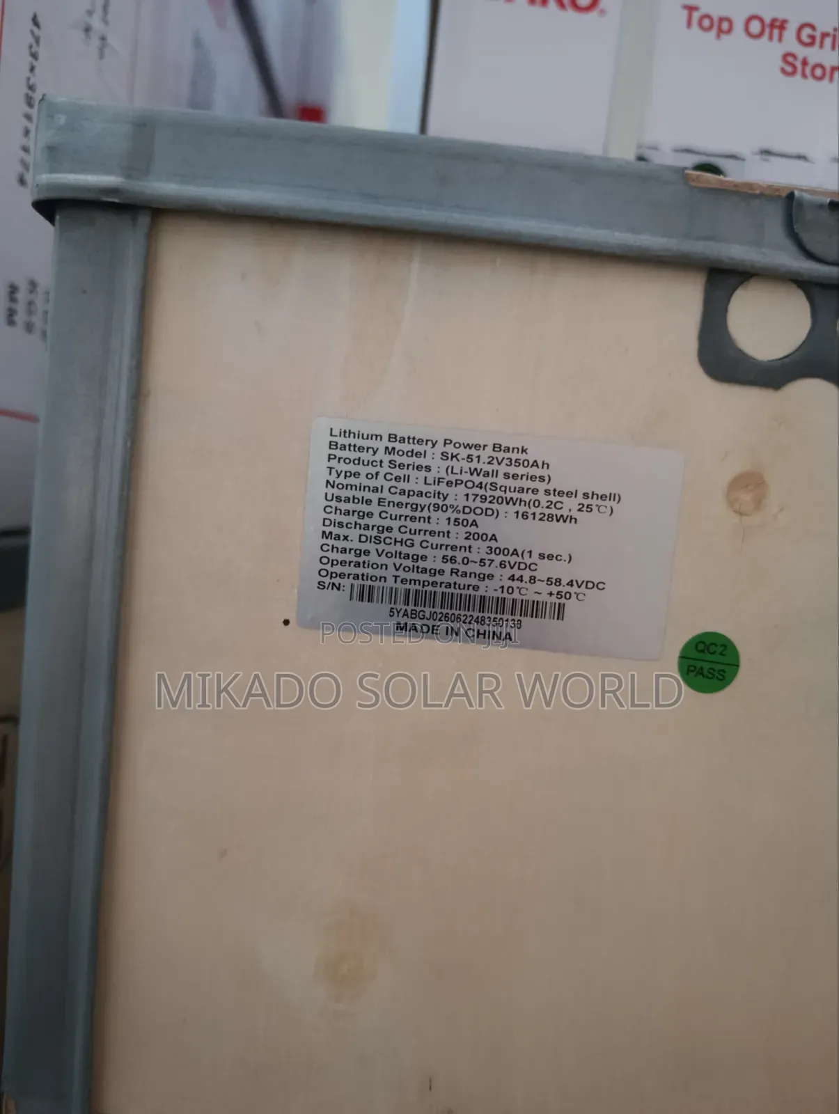 SAKO 17.5kWh 48V Lithium-Ion Battery for Solar Inverter