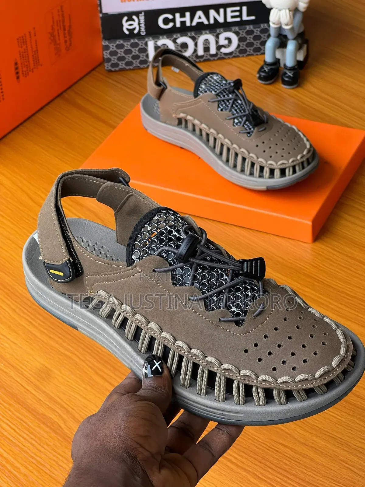 High Quality Hook and Loop Colour Sandals