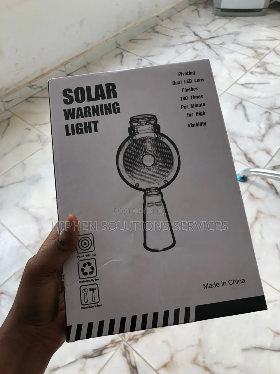 Solar-Powered LED Traffic Safety Cone
