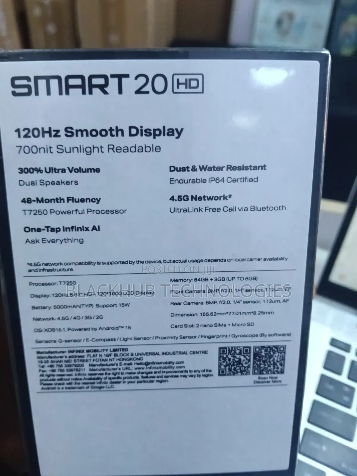 New Infinix Smart 10 64 GB Black