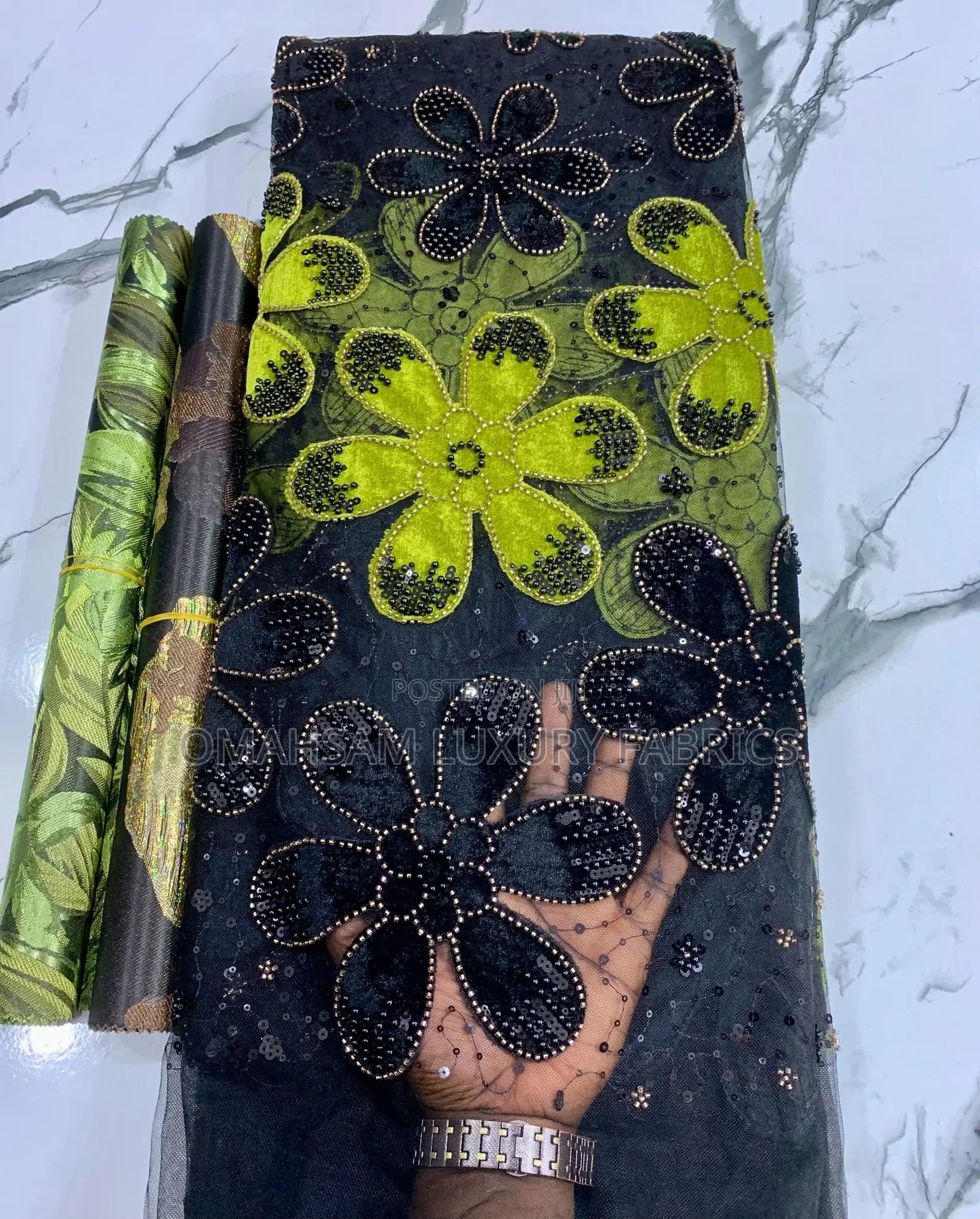 Exclusive Velvet Beaded Lace