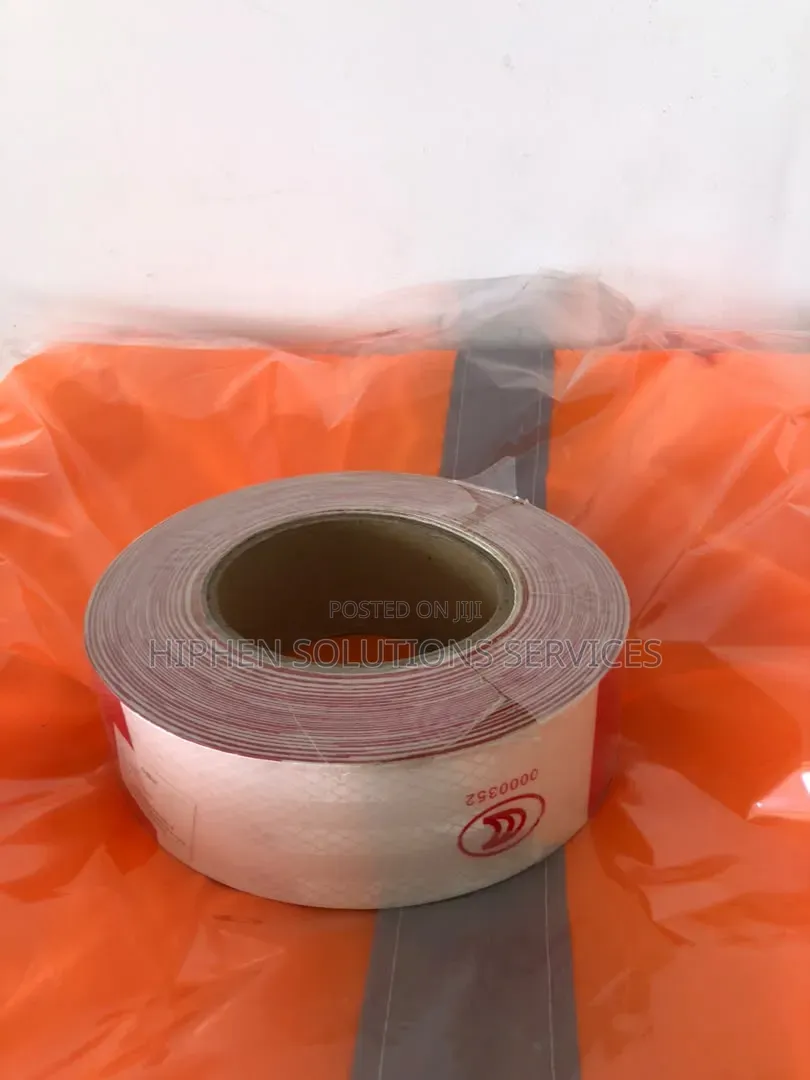 High-Visibility Red White Hazard Marking Tape