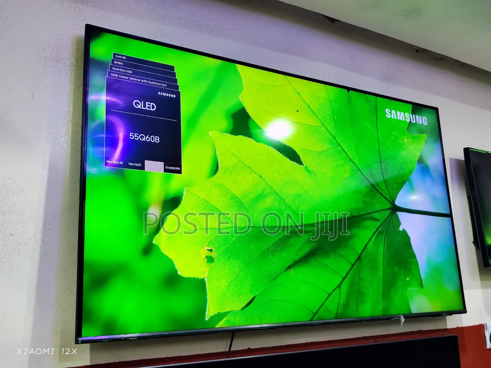 Neat Uk Used 55" Samsung Qled 4k Q60b Bezel-Less Screen Airslim Smart