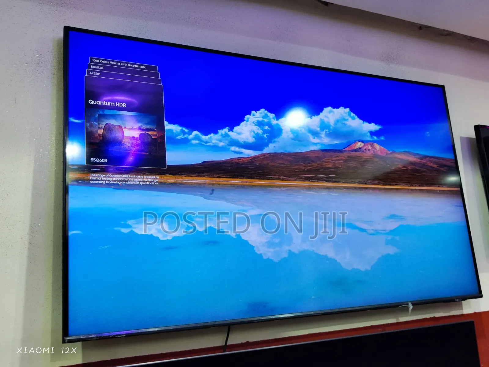 Neat Uk Used 55" Samsung Qled 4k Q60b Bezel-Less Screen Airslim Smart