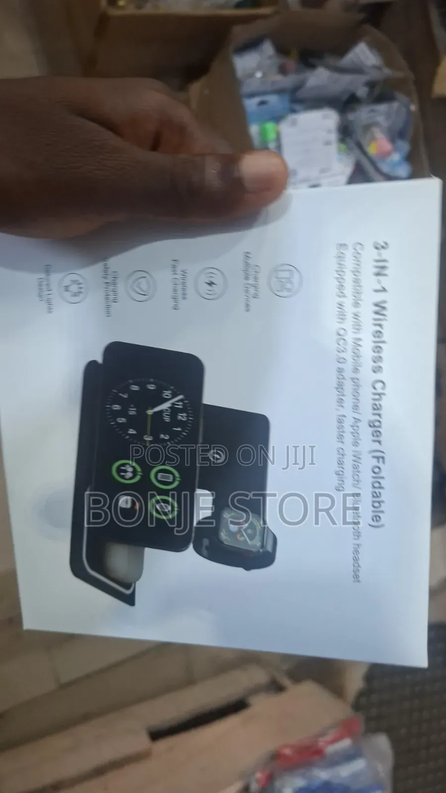 3in1 15w Wireless Fast Charging Port Dock Station